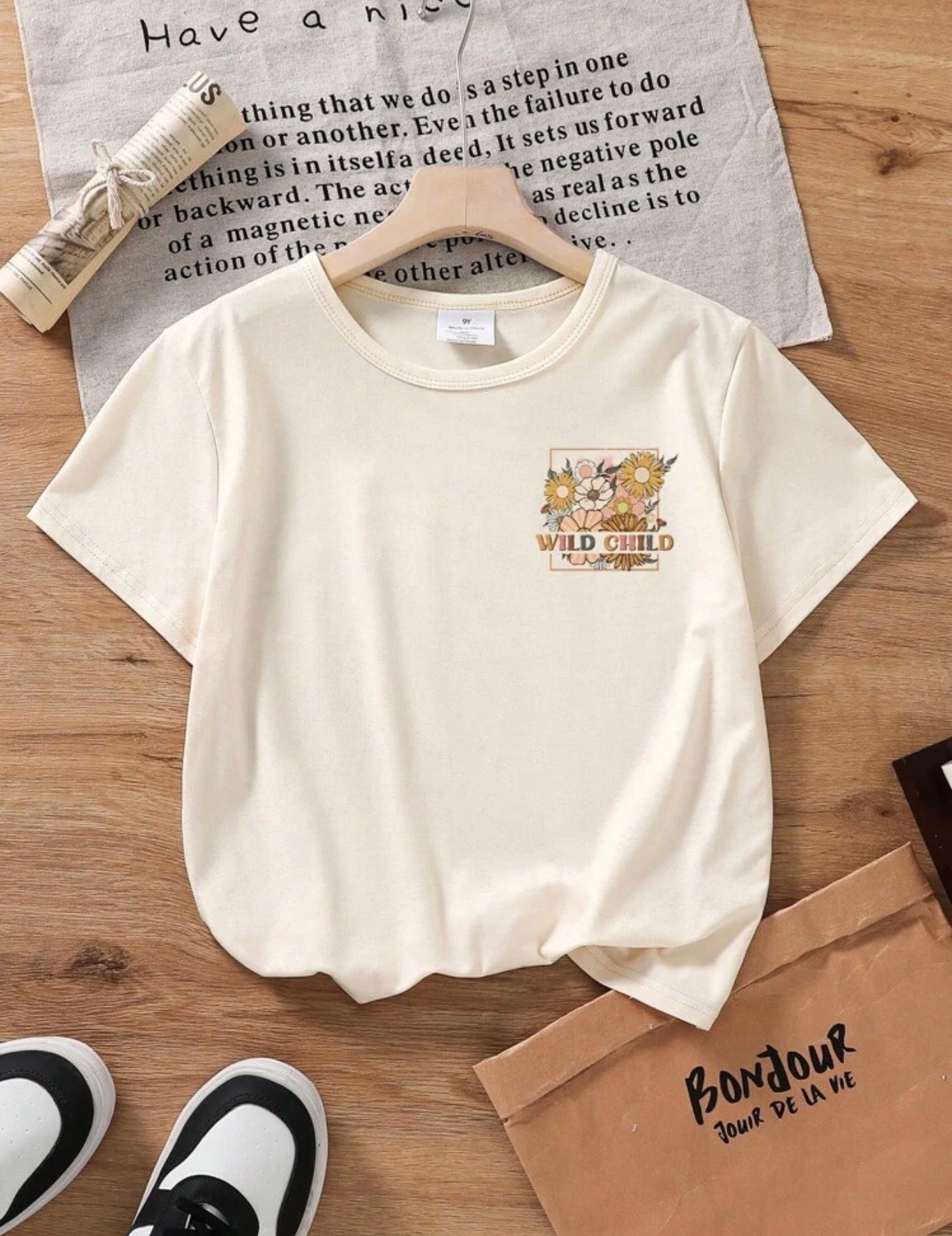 Kids Floral Short Sleeve T-Shirt