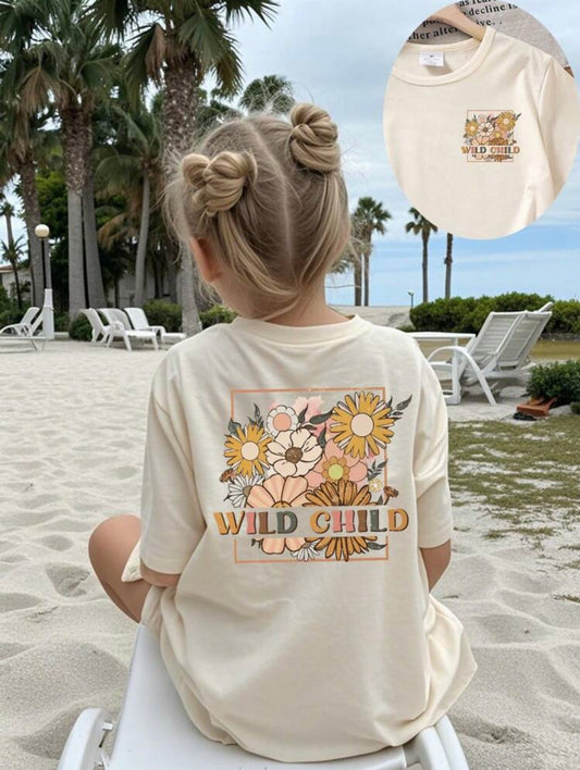 Kids Floral Short Sleeve T-Shirt