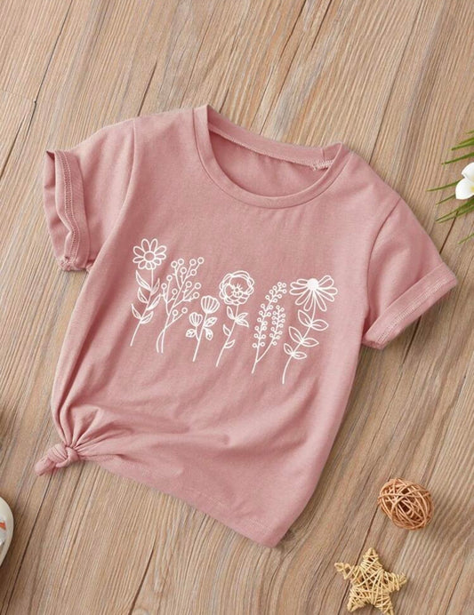 Floral Print Short Sleeve T-Shirt