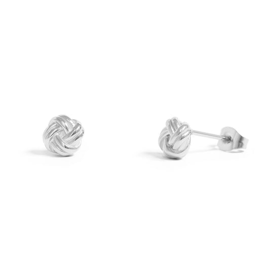18K Gold Pvd Stainless Steel Knot Stud Earrings