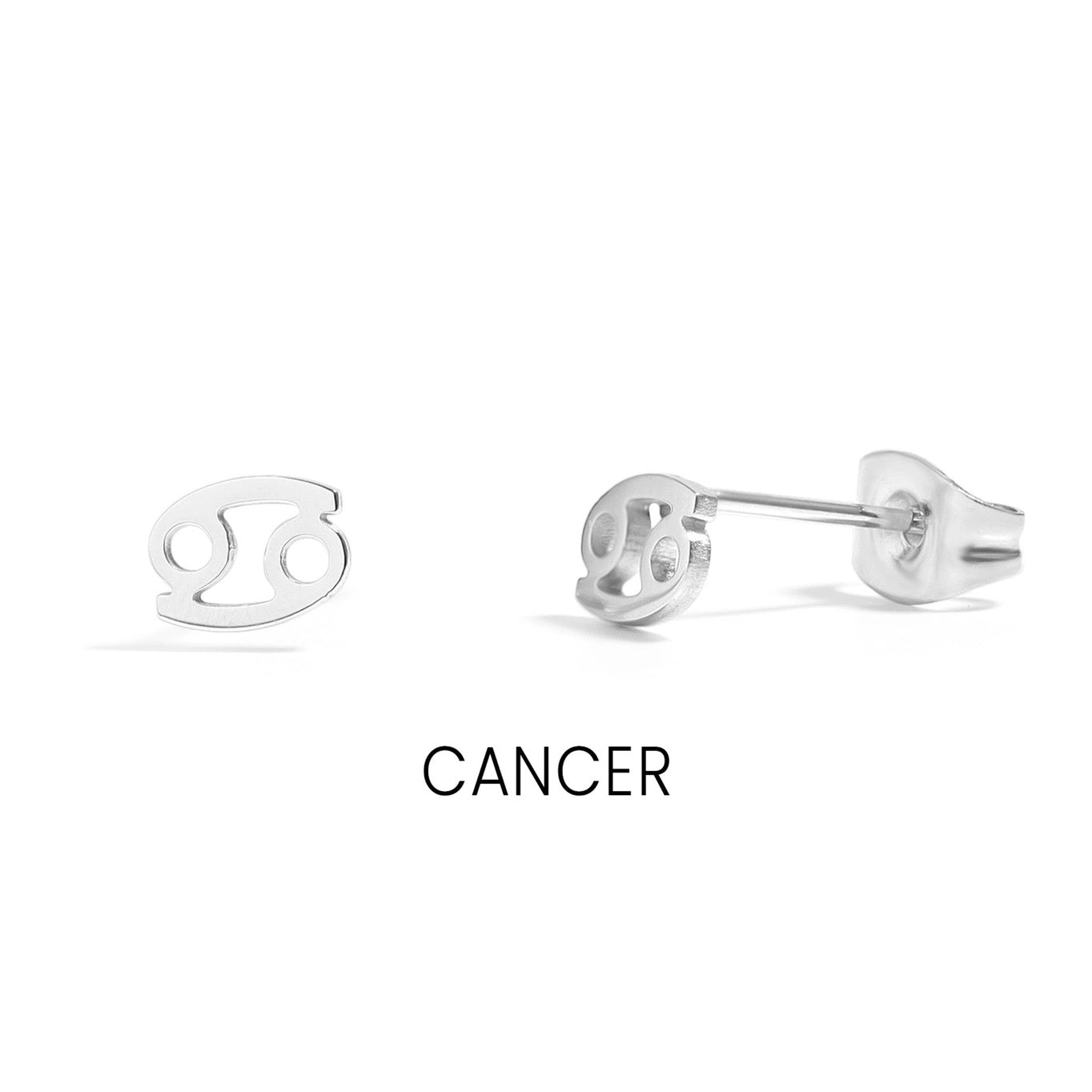 18K Gold Pvd Stainless Steel Zodiac Stud Earrings
