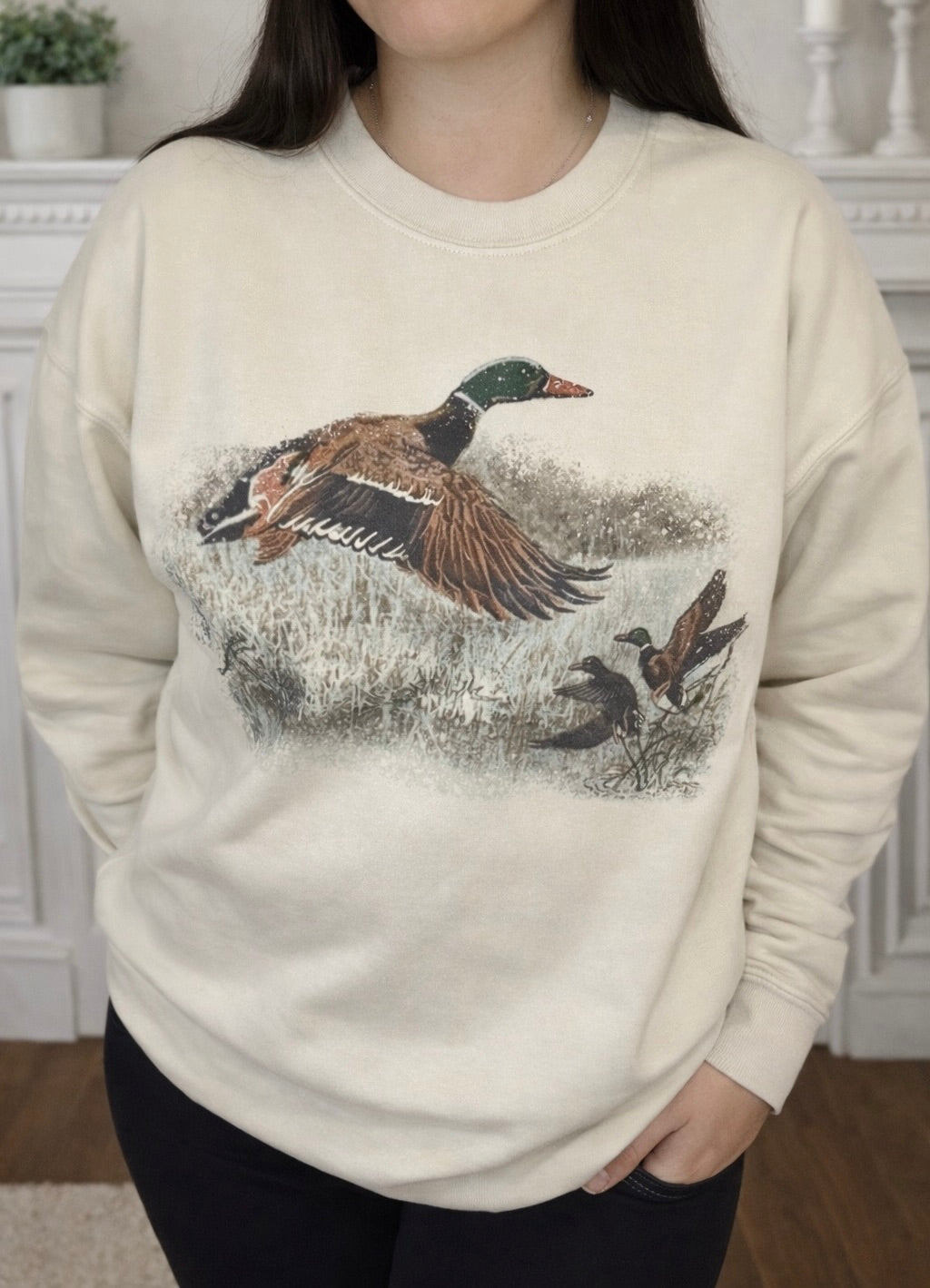 Retro Duck Scene Graphic